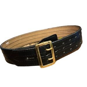 Jay Pee Top Grain Bridle Cowhide Belt 34”’ 2.25” height black